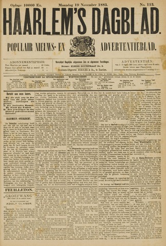 Haarlem's Dagblad 1883-11-19