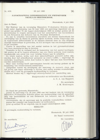 Raadsnotulen Heemstede 1965-07-29