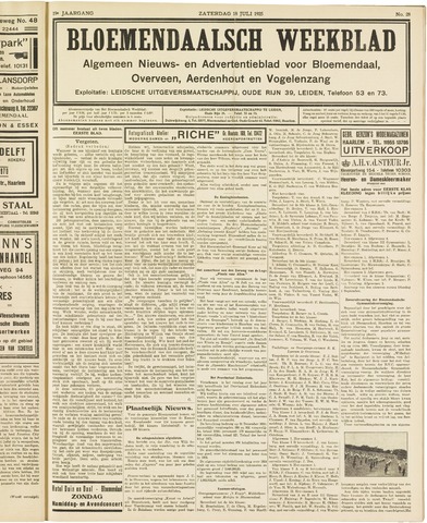 Het Bloemendaalsch Weekblad 1925-07-18