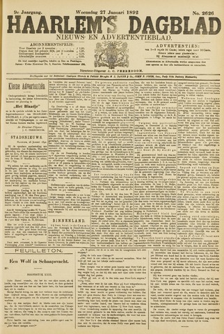 Haarlem's Dagblad 1892-01-27