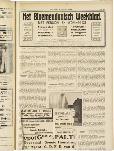 Het Bloemendaalsch Weekblad 1909-08-14