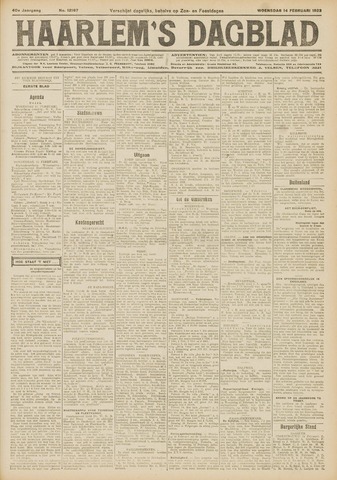 Haarlem's Dagblad 1923-02-14
