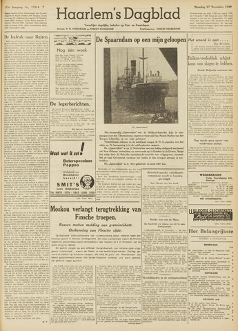 Haarlem's Dagblad 1939-11-27