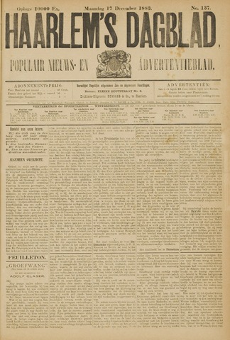 Haarlem's Dagblad 1883-12-17
