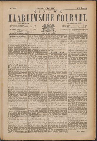 Nieuwe Haarlemsche Courant 1887-04-14
