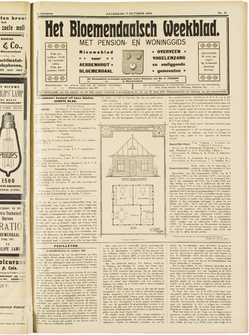 Het Bloemendaalsch Weekblad 1909-10-09