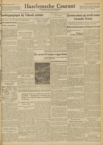 Haarlemsche Courant 1942-09-15