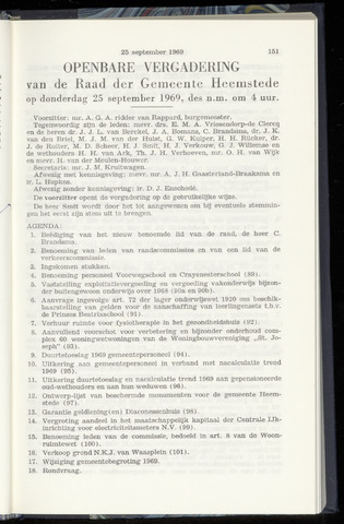 Raadsnotulen Heemstede 1969-09-25