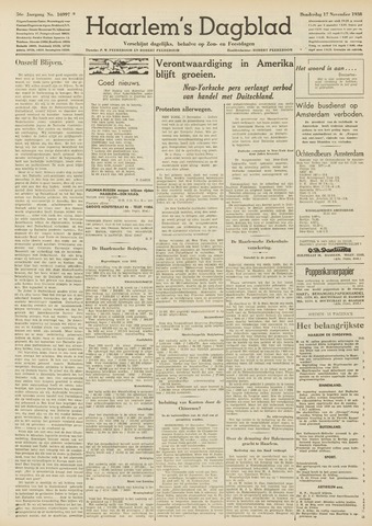 Haarlem's Dagblad 1938-11-17