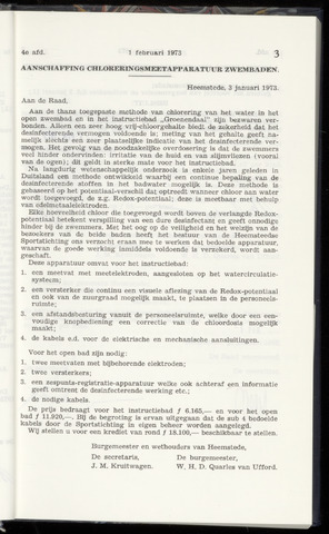 Raadsnotulen Heemstede 1973-02-01