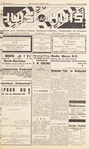 Weekblad Huis aan Huis 1936-08-14