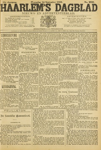 Haarlem's Dagblad 1892-09-14