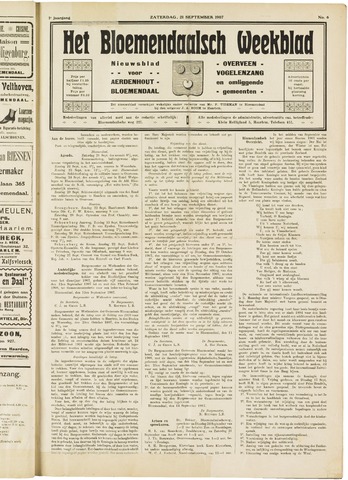 Het Bloemendaalsch Weekblad 1907-09-21