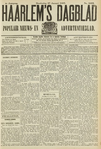 Haarlem's Dagblad 1887-01-27