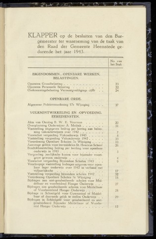 Raadsnotulen Heemstede 1943-01-01