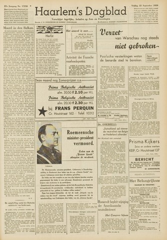 Haarlem's Dagblad 1939-09-22
