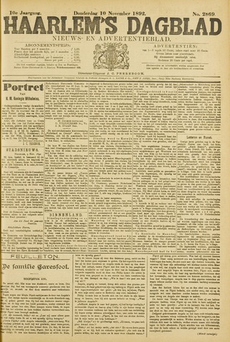 Haarlem's Dagblad 1892-11-10