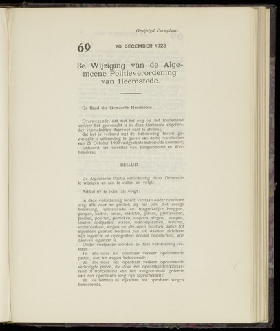 Raadsnotulen Heemstede 1923-12-20