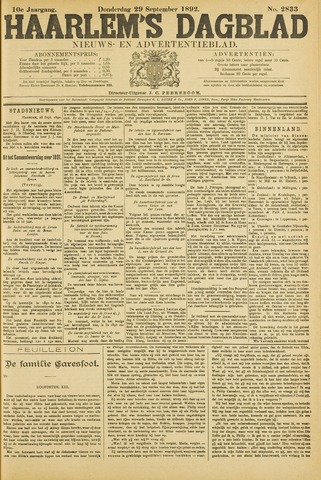 Haarlem's Dagblad 1892-09-29