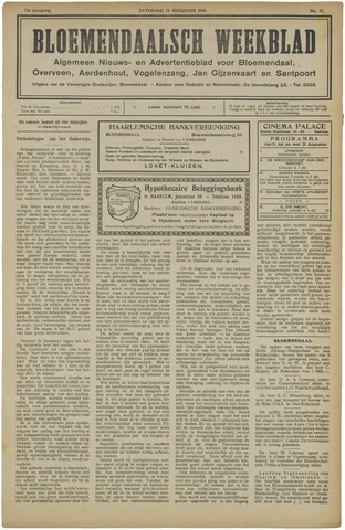 Het Bloemendaalsch Weekblad 1919-08-16