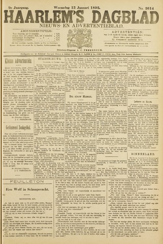 Haarlem's Dagblad 1892-01-13
