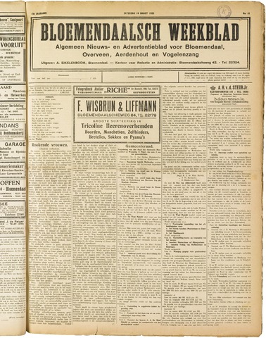 Het Bloemendaalsch Weekblad 1925-03-14