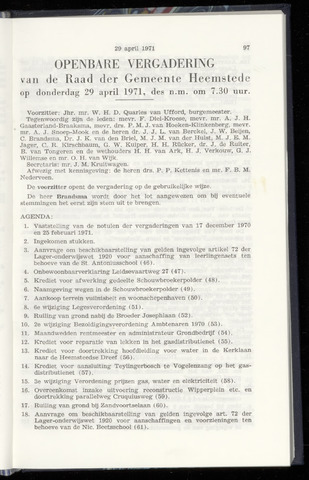 Raadsnotulen Heemstede 1971-04-29