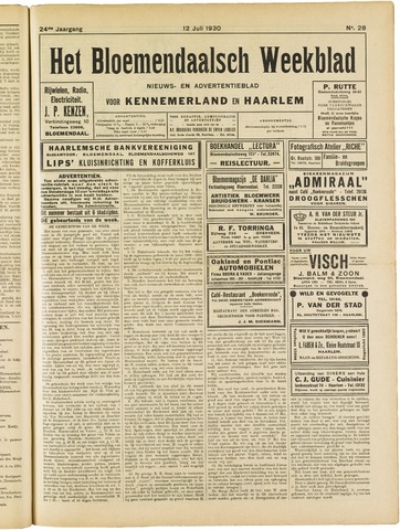 Het Bloemendaalsch Weekblad 1930-07-12