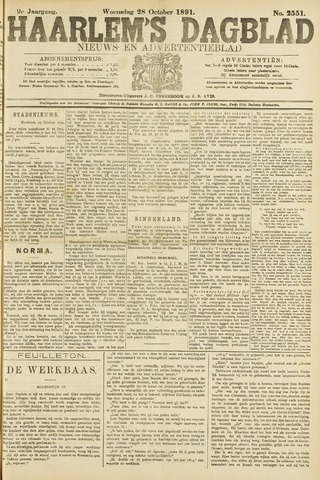 Haarlem's Dagblad 1891-10-28