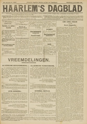 Haarlem's Dagblad 1918-10-21