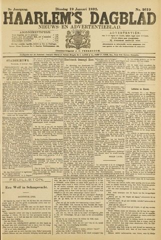 Haarlem's Dagblad 1892-01-19