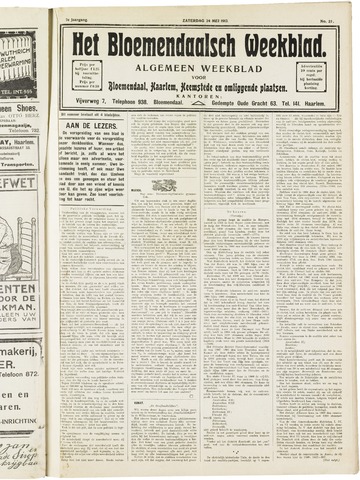 Het Bloemendaalsch Weekblad 1913-05-24