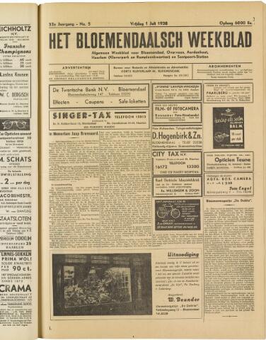 Het Bloemendaalsch Weekblad 1938-07-01