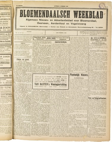 Het Bloemendaalsch Weekblad 1925-02-14