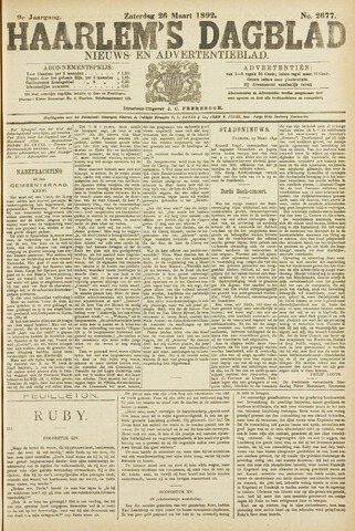 Haarlem's Dagblad 1892-03-26