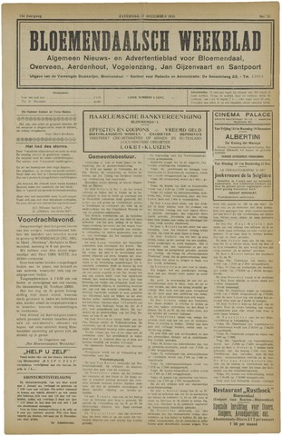 Het Bloemendaalsch Weekblad 1921-12-17
