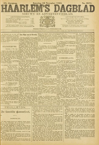 Haarlem's Dagblad 1892-11-12