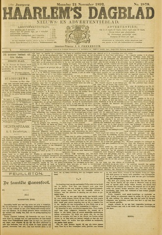 Haarlem's Dagblad 1892-11-21
