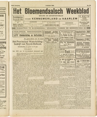 Het Bloemendaalsch Weekblad 1930-10-03