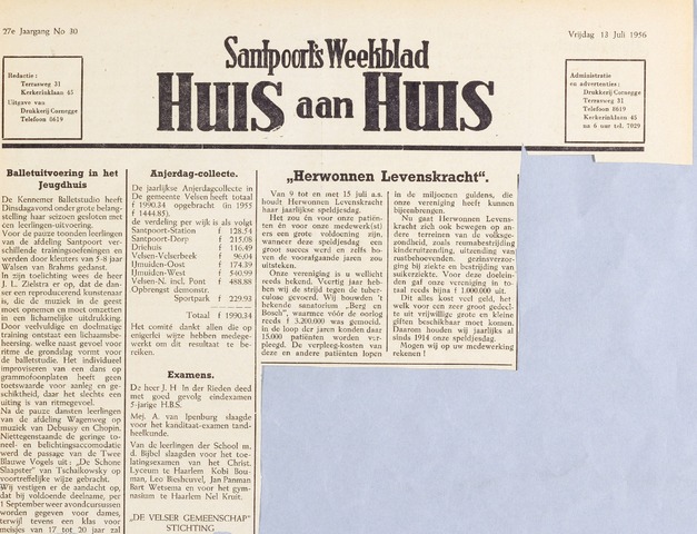 Weekblad Huis aan Huis 1956-07-13