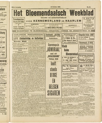 Het Bloemendaalsch Weekblad 1930-10-24