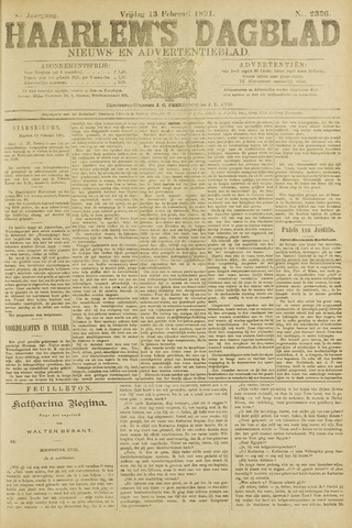 Haarlem's Dagblad 1891-02-13