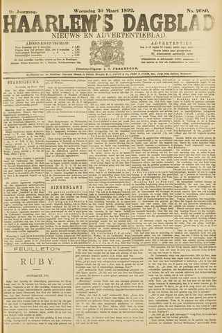 Haarlem's Dagblad 1892-03-30