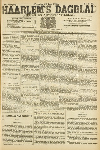 Haarlem's Dagblad 1892-06-29
