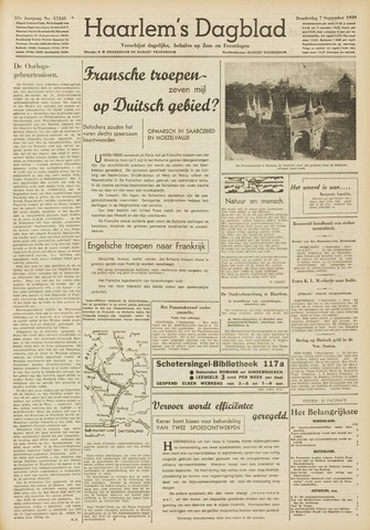 Haarlem's Dagblad 1939-09-07