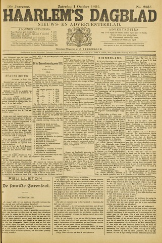 Haarlem's Dagblad 1892-10-01