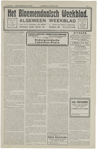 Het Bloemendaalsch Weekblad 1919-01-18
