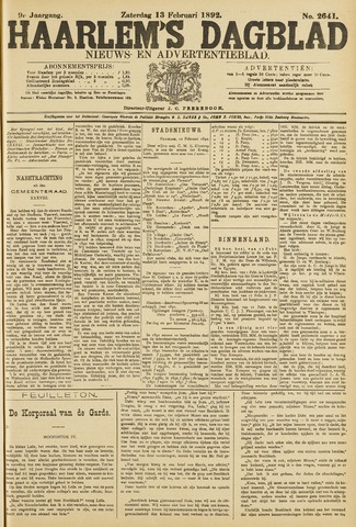Haarlem's Dagblad 1892-02-13