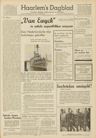 Haarlem's Dagblad 1939-09-09