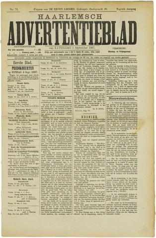 Haarlemsch Advertentieblad 1887-09-03